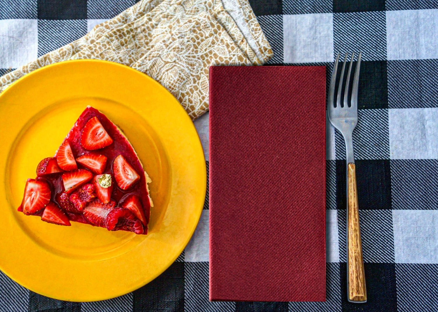 Bordo Kumaş Dokulu Airlaid Servis peçetesi (50 ADET) (40×40 cm)