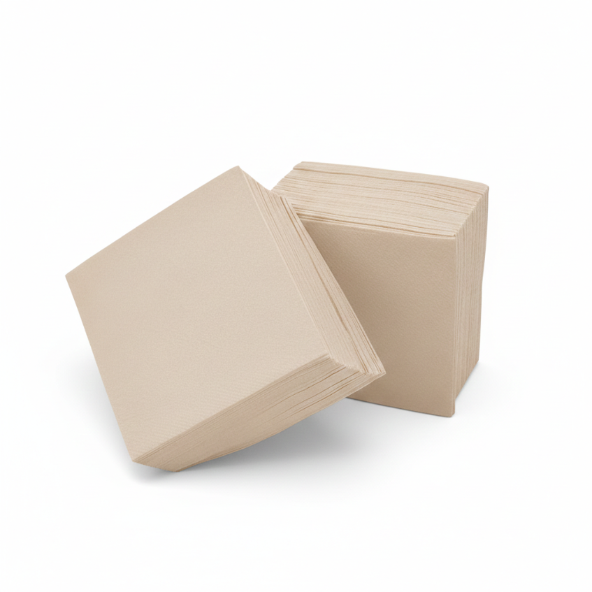 Airlaid Kumaş Dokulu Kokteyl Peçetesi, 1/4 Katlama 24x24 (Toptan)