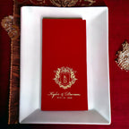 Kişiselleştirilmiş Royal Logo Airlaid Kitap Katlama Servis Peçetesi 40x40