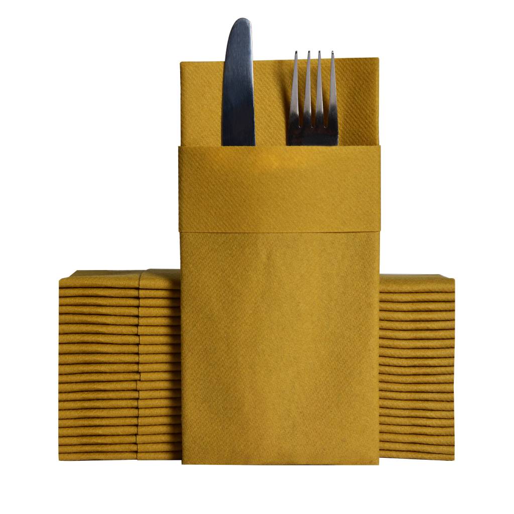 Kumaş Dokulu Airlaid Cepli Peçete 40x40 1/8 Katlama (Toptan)