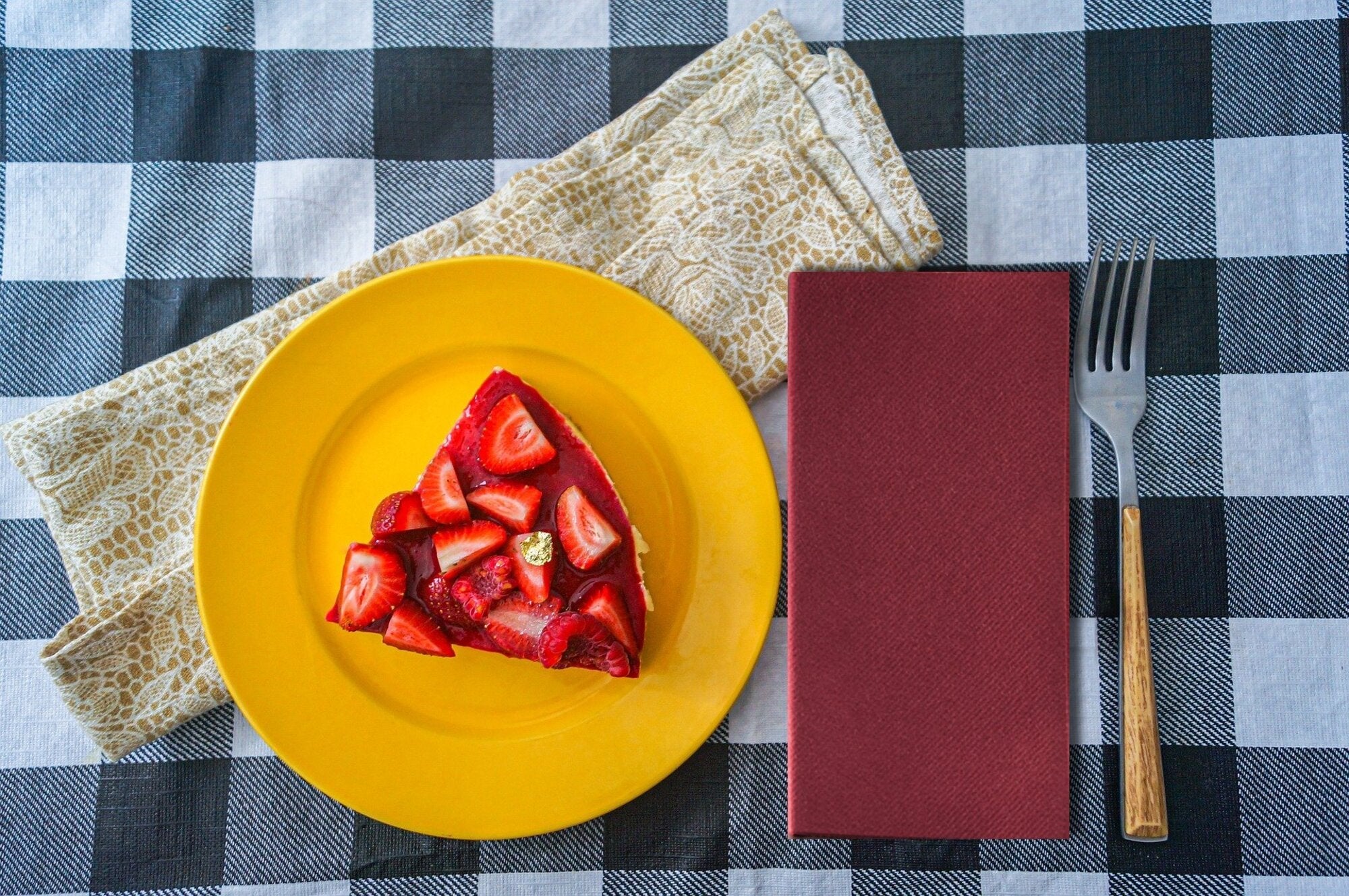 Bordo Kumaş Dokulu Airlaid Servis Peçetesi 40x40